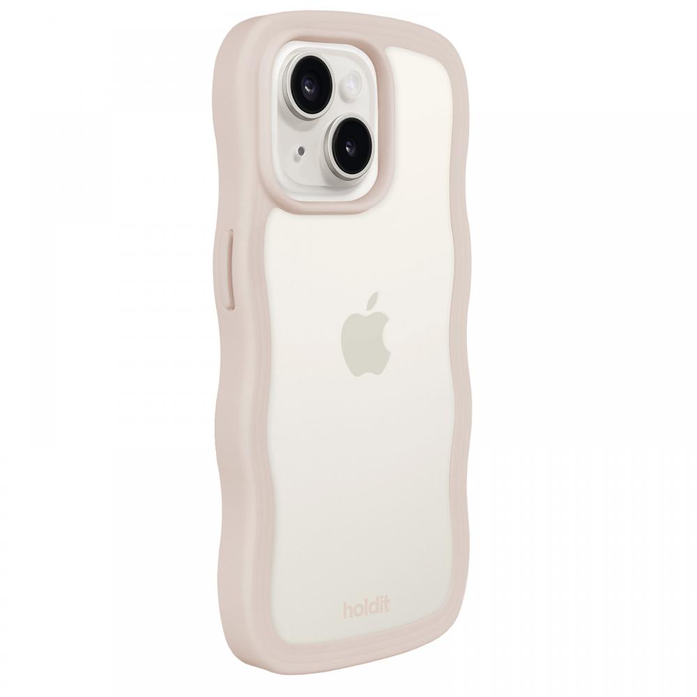 holdit holdit iPhone 15/14/13 Skal Wavy Light Beige Trans - Teknikhallen.se