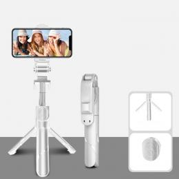  Selfie Stick Tripod Trådlös Bluetooth 360° Vit - Teknikhallen.se