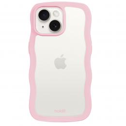 holdit holdit iPhone 15/14/13 Skal Wavy Pink Transparent - Teknikhallen.se