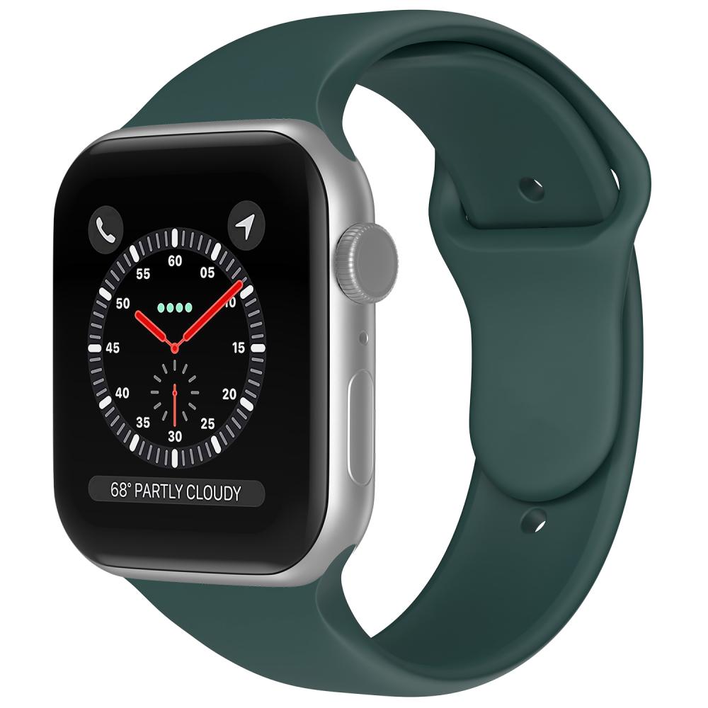 ColorPop Apple Watch 38/40/41 mm Silikon Armband (S/M) Mrk Grn - Teknikhallen.se