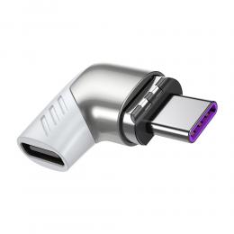 ESSAGER ESSAGER 100W 5A USB-C/USB-C Magnetisk Adapter Silver - Teknikhallen.se