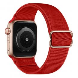  Nylon Armband Justerbart Apple Watch 42/44/45/49 mm Röd - Teknikhallen.se