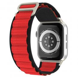 ColorPop Apple Watch 42/44/45/49 mm Armband Alpine Pro Loop Svart/Röd - Teknikhallen.se