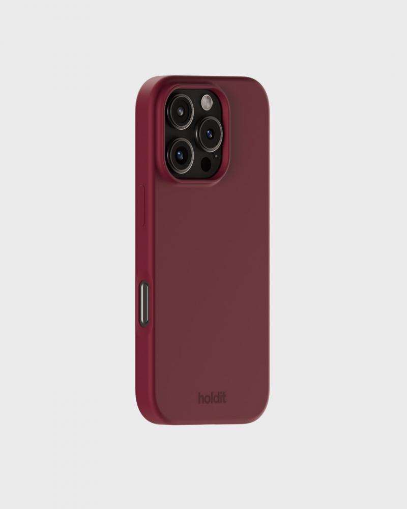 holdit holdit iPhone 16 Pro Skal Silikon Red Velvet - Teknikhallen.se