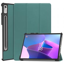  Lenovo Tab P11 Pro Gen 2 Fodral Tri-Fold Läder Svartgrön - Teknikhallen.se