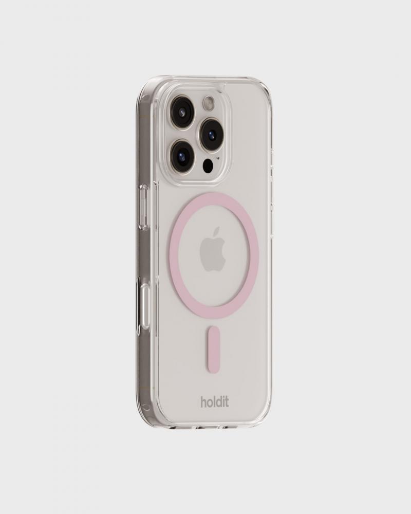 holdit holdit iPhone 16 Pro Max Skal MagSafe Rosa/Transparent - Teknikhallen.se