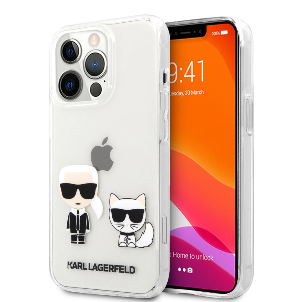 Karl Lagerfeld Karl Lagerfeld iPhone 13 Pro Skal Hybrid Karl & Choupette Transparent - Teknikhallen.se