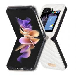  Galaxy Z Flip 6 Skal Diamond Textur Vit - Teknikhallen.se