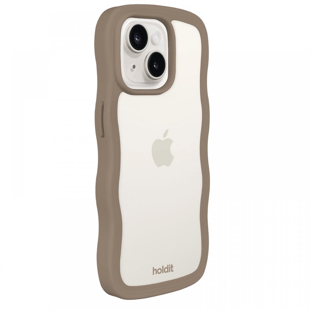 holdit holdit iPhone 15/14/13 Skal Wavy Mocha Brown Trans - Teknikhallen.se