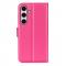  Samsung Galaxy S24 FE Fodral Litchi Lder Textur Rosa - Teknikhallen.se