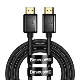 BASEUS Baseus 2m 8K HD 60Hz HDMI - HDMI Nylon Kabel Svart - Teknikhallen.se