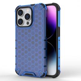  iPhone 15 Pro Skal Shockproof Honeycomb Blå - Teknikhallen.se