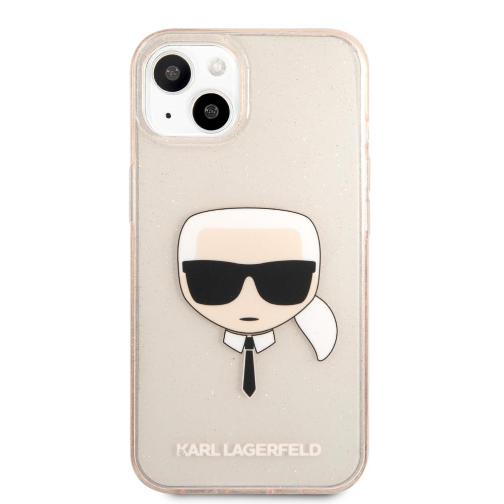 Karl Lagerfeld Karl Lagerfeld iPhone 13 Mini Skal TPU Full Glitter Guld - Teknikhallen.se