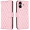  iPhone 16 Plus Fodral Diamond Lder Rosa - Teknikhallen.se