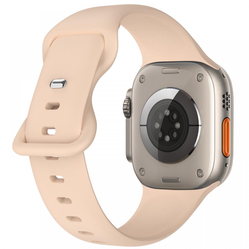 ColorPop Silikon Armband Butterfly Apple Watch 41/40/38 mm (M/L) Sand Pink - Teknikhallen.se