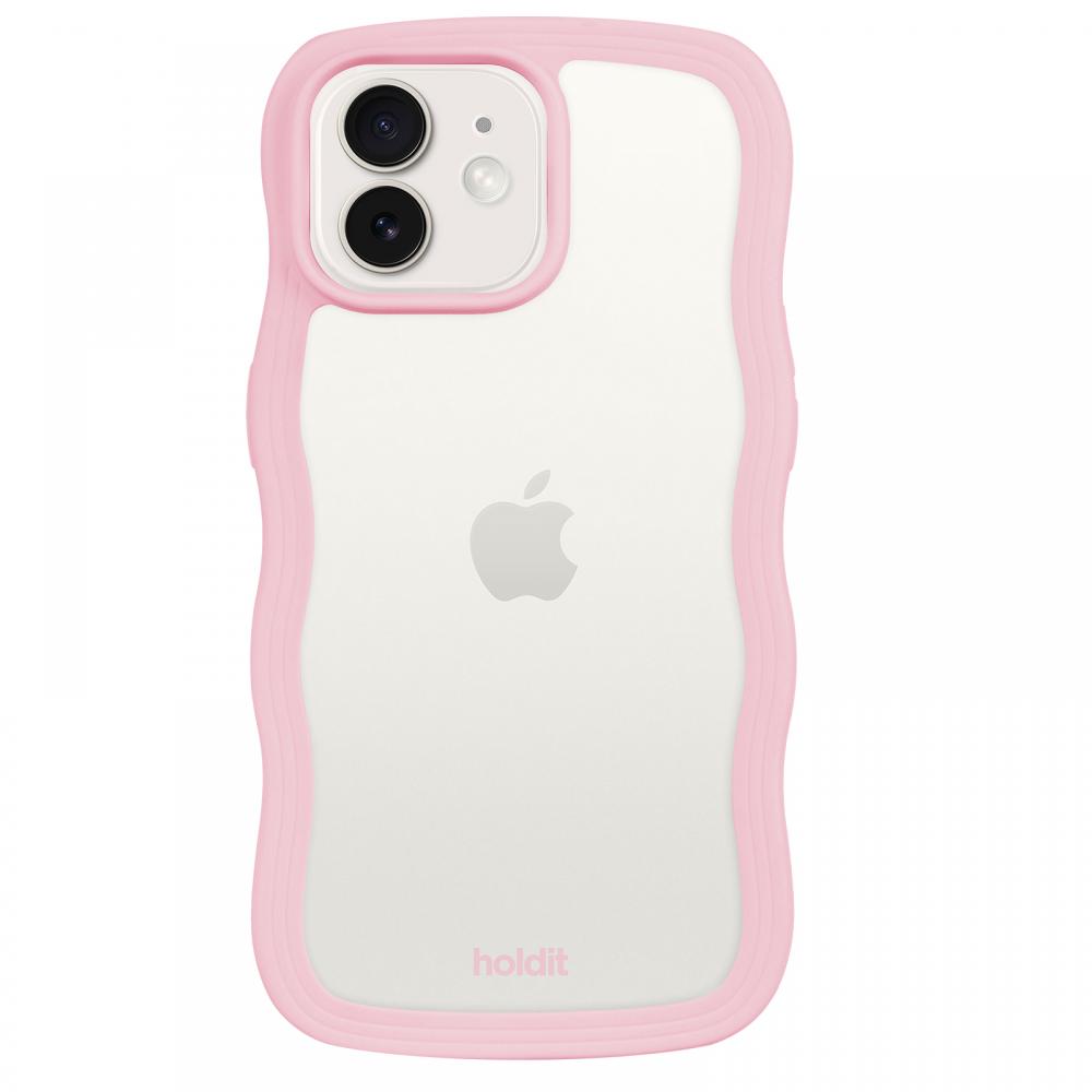 holdit holdit iPhone 12/12 Pro Skal Wavy Pink Transparent - Teknikhallen.se