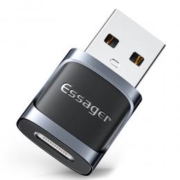 ESSAGER ESSAGER USB-C Hona till USB-A 3.0 Adapter, 5Gbps Blå - Teknikhallen.se
