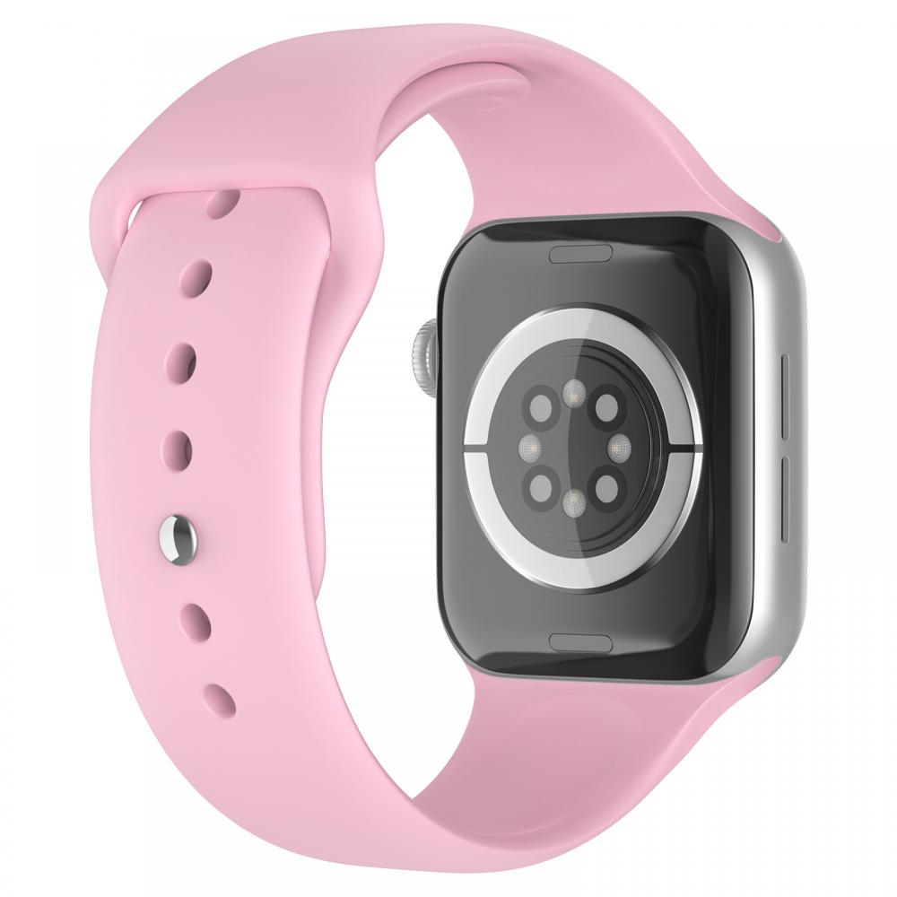 ColorPop Apple Watch 38/40/41 mm Silikon Armband (S/M) Ljus Rosa - Teknikhallen.se