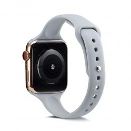  Silikon Armband Apple Watch 41/40/38 mm - Grå - Teknikhallen.se