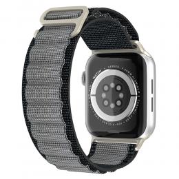 ColorPop Apple Watch 42/44/45/49 mm Armband Alpine Pro Loop Svart/Grå - Teknikhallen.se