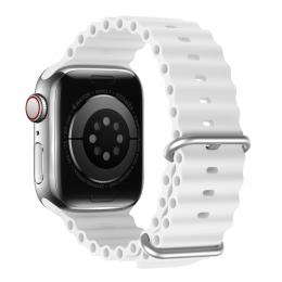 DUX DUCIS DUX DUCIS Apple Watch 42/44/45/49 mm Armband Wave Design Vit - Teknikhallen.se