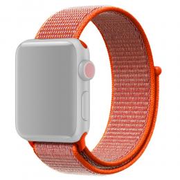  Nylon Loop Armband Justerbart Apple Watch 42/44/45/49 mm Orange - Teknikhallen.se