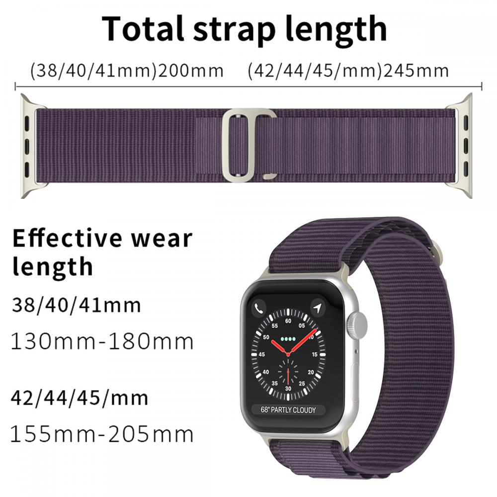 ColorPop Apple Watch 38/40/41 mm Armband Alpine Pro Loop Deep Purple - Teknikhallen.se