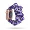  Scrunchie Silk Purple Leopard Armband Apple Watch 41/40/38 mm - Teknikhallen.se
