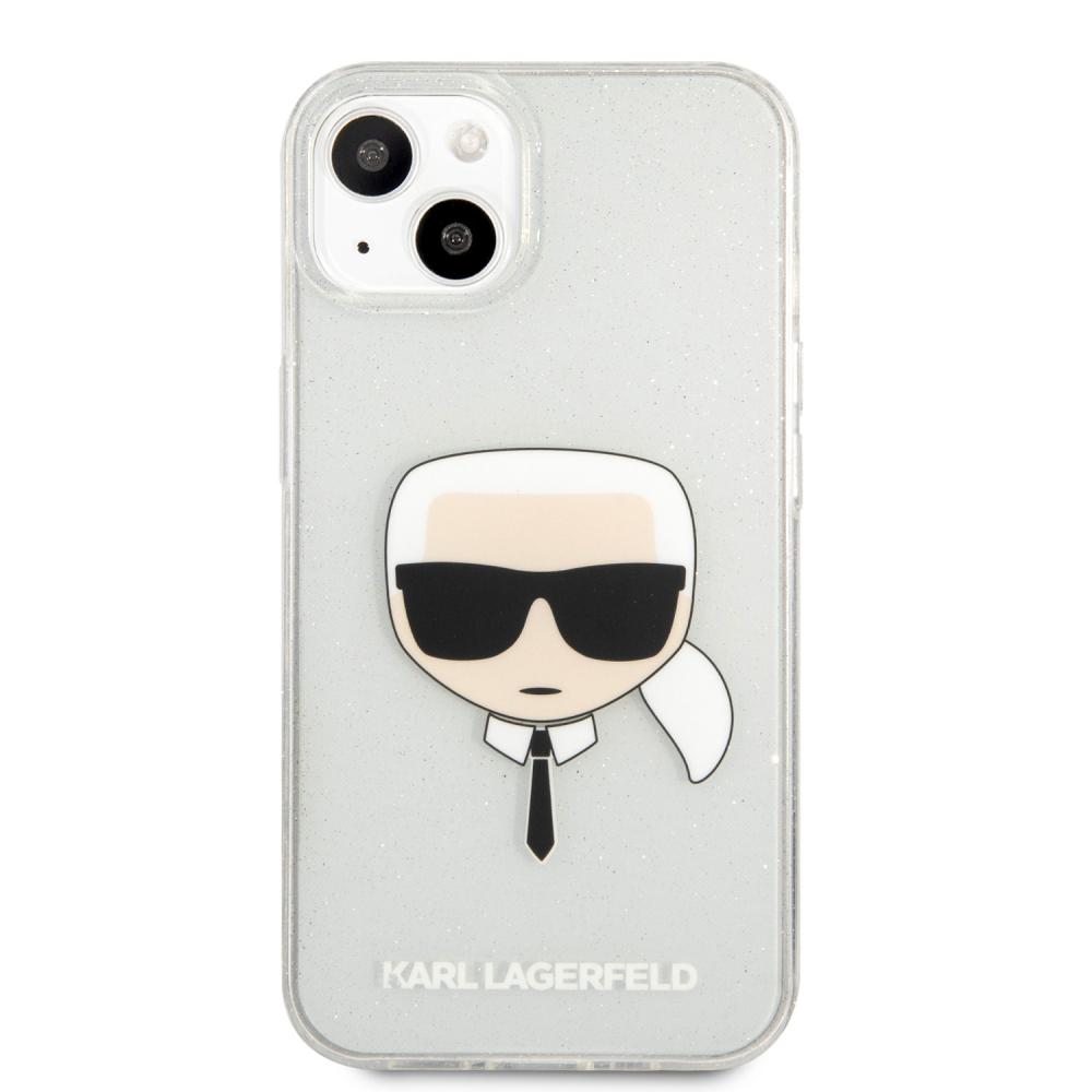Karl Lagerfeld Karl Lagerfeld iPhone 13 Skal TPU Full Glitter Silver - Teknikhallen.se