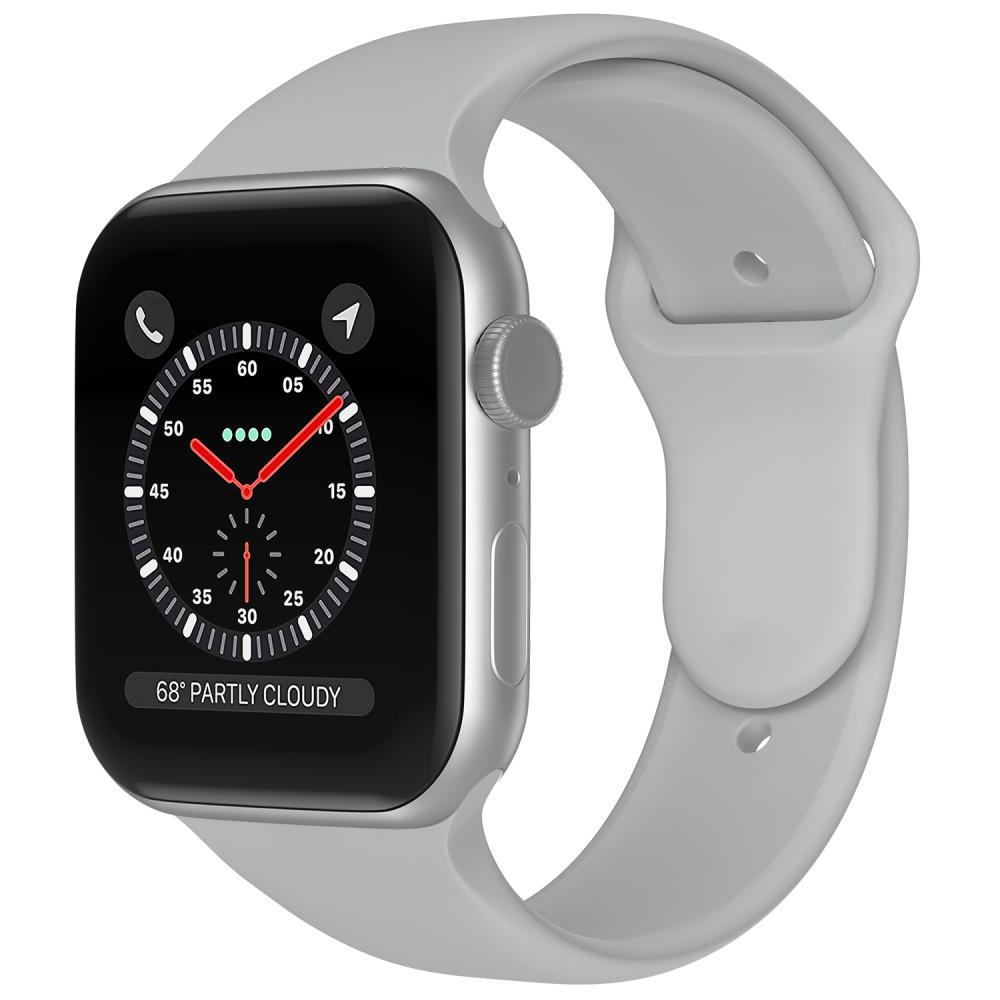 ColorPop Apple Watch 38/40/41 mm Silikon Armband (S/M) Ljus Gr - Teknikhallen.se