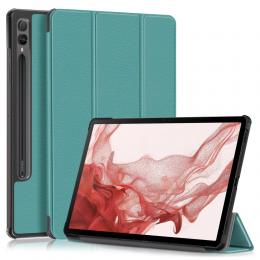  Samsung Galaxy Tab S9 Fodral Tri-Fold Svartgrön - Teknikhallen.se