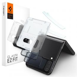Spigen Spigen Galaxy Z Flip 4 2-PACK Skärmskydd "Ez Fit" + Hinge Film Svart - Teknikhallen.se