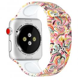  Silikon Armband Apple Watch 42/44/45/49 mm Color Pattern - Teknikhallen.se