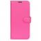  iPhone 16 Fodral Litchi Textur Lder Rosa - Teknikhallen.se