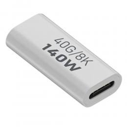  140W USB 3.1 USB-C Hona till USB-C Hona Adapter 8K 40Gbps Vit - Teknikhallen.se