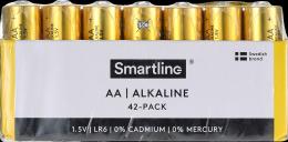 Smartline Smartline Alkaliskt Batteri AA LR6 1.5V 42-pack - Teknikhallen.se