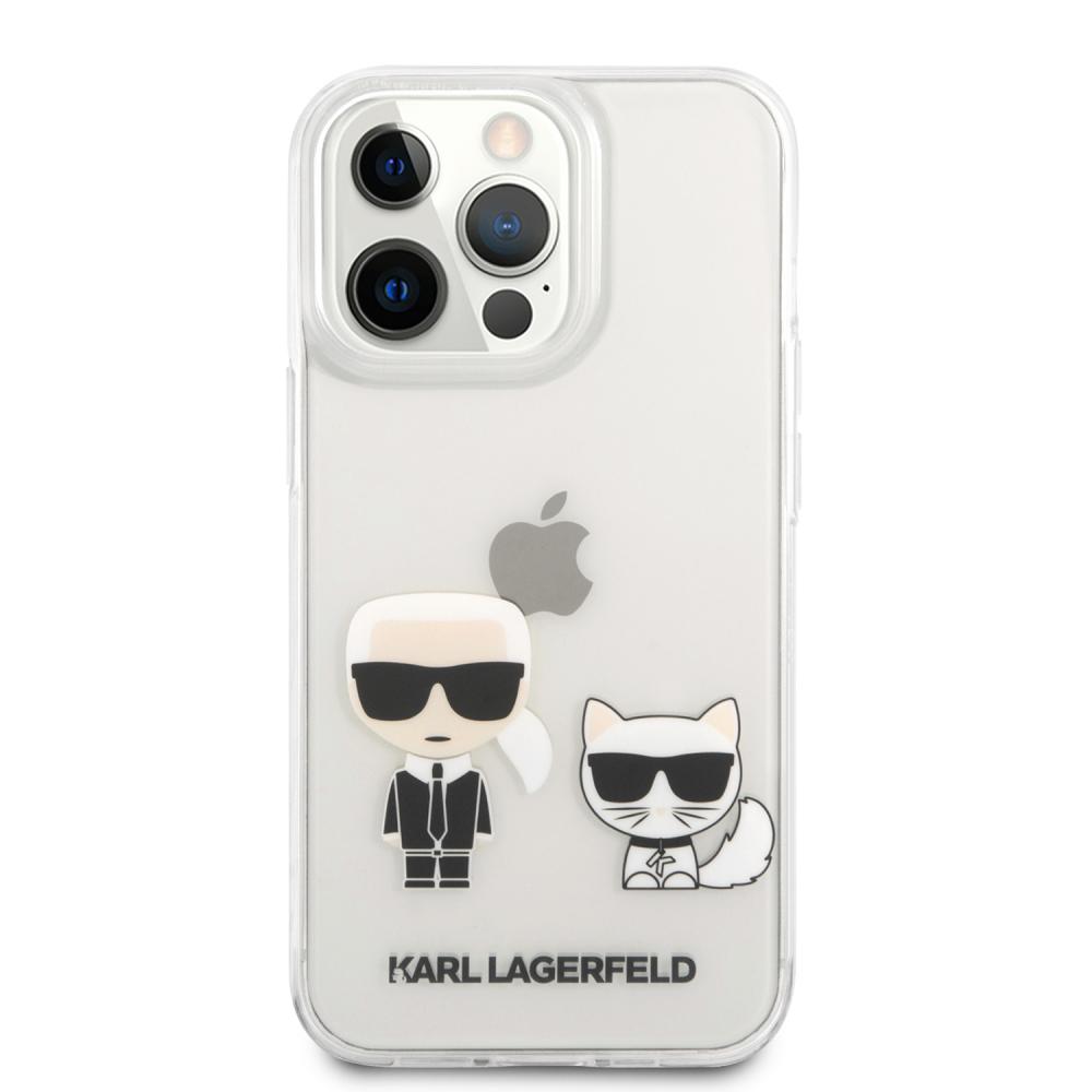 Karl Lagerfeld Karl Lagerfeld iPhone 13 Pro Skal Hybrid Karl & Choupette Transparent - Teknikhallen.se