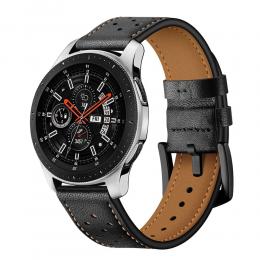 Tech-Protect Tech-Protect Äkta Läder Armband Samsung Galaxy Watch 46 mm Svart - Teknikhallen.se