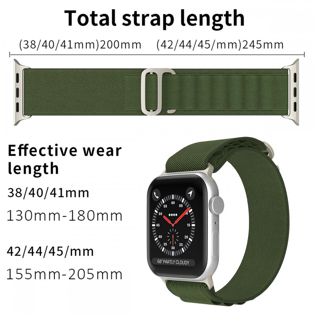 ColorPop Apple Watch 38/40/41 mm Armband Alpine Pro Loop Militr Grn - Teknikhallen.se