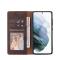  Samsung Galaxy S21 FE Fodral Skin Touch Flip Brun - Teknikhallen.se