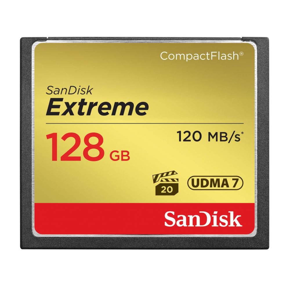 SanDisk SanDisk CF Extreme 128GB 120MB/s Minneskort - Teknikhallen.se