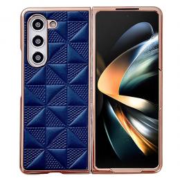  Galaxy Z Fold 6 Skal Läder Blå - Teknikhallen.se