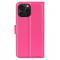  iPhone 16 Pro Fodral Litchi Lder Rosa - Teknikhallen.se