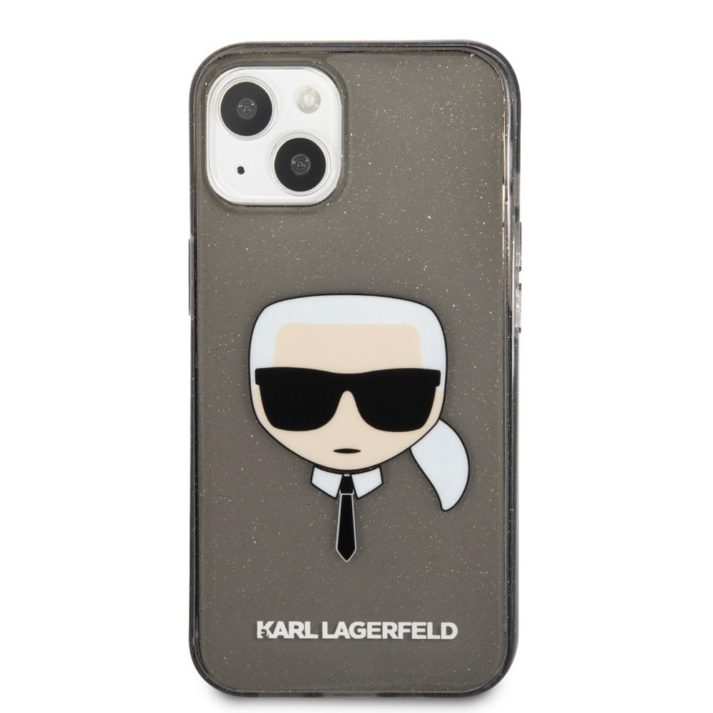 Karl Lagerfeld Karl Lagerfeld iPhone 13 Skal TPU Full Glitter Svart - Teknikhallen.se