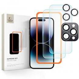 Tech-Protect Tech-Protect iPhone 16 Pro Max 3-PACK Skärmskydd/Linsskydd - Teknikhallen.se