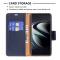  Samsung Galaxy S22 Plus Fodral Litchi Textur Lder Mrk Bl - Teknikhallen.se