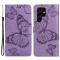  Samsung Galaxy S22 Ultra Fodral Tryck Butterfly Lila - Teknikhallen.se