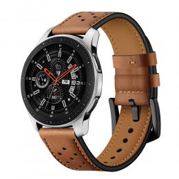 Tech-Protect Tech-Protect Äkta Läder Armband Samsung Galaxy Watch 46 mm Brun - Teknikhallen.se