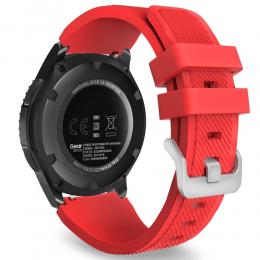 Tech-Protect Tech-Protect Galaxy Watch 46 mm Armband SmoothBand Röd - Teknikhallen.se