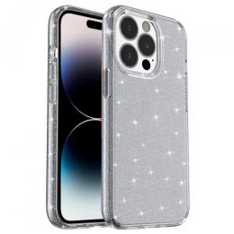  iPhone 14 Pro Max Skal Shockproof Glitter TPU Grå - Teknikhallen.se